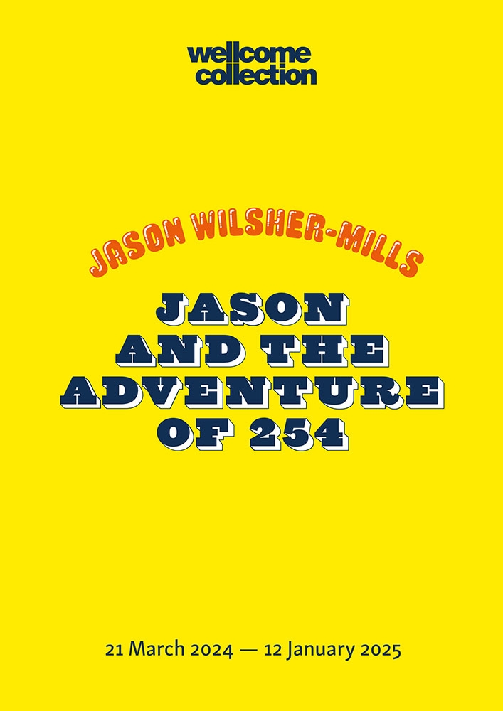 Front cover of the gallery guide for the exhibition ‘Jason and the Adventure of 254’.