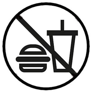 Icon for no eating or drinking