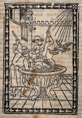 Martyrdom of Saint Regina. Woodcut.