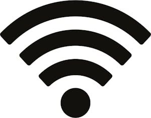 Icon for WiFi available.