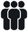 An drawing showing three people.